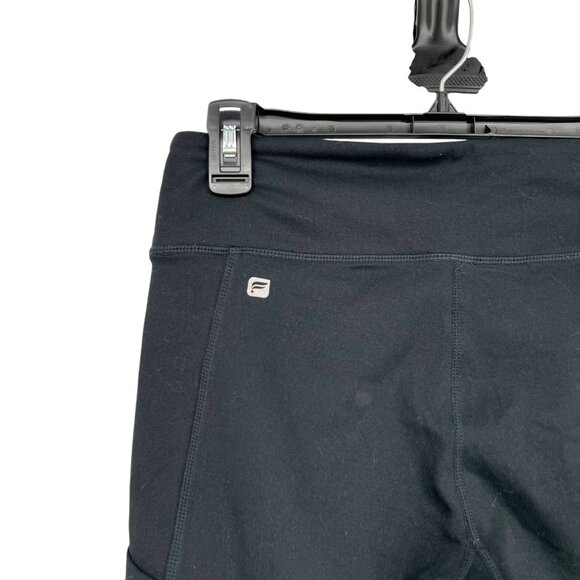 Fabletics Black Cropped Pocket Leggings Mesh Inset Size Small - Picture 5 of 10